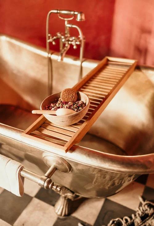 Solid Brass Clawfoot Bathtub – Freestanding Vintage Tub