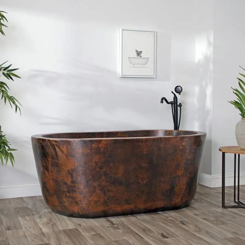 Solid Copper Bathtub, Vintage Freestanding Hammered Tub, Customized Tub , Copper Bathtub , Bathroom Decor Bathtub