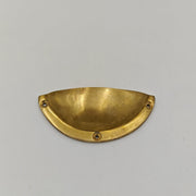 Unlacquered Brass Cup Drawer Pulls