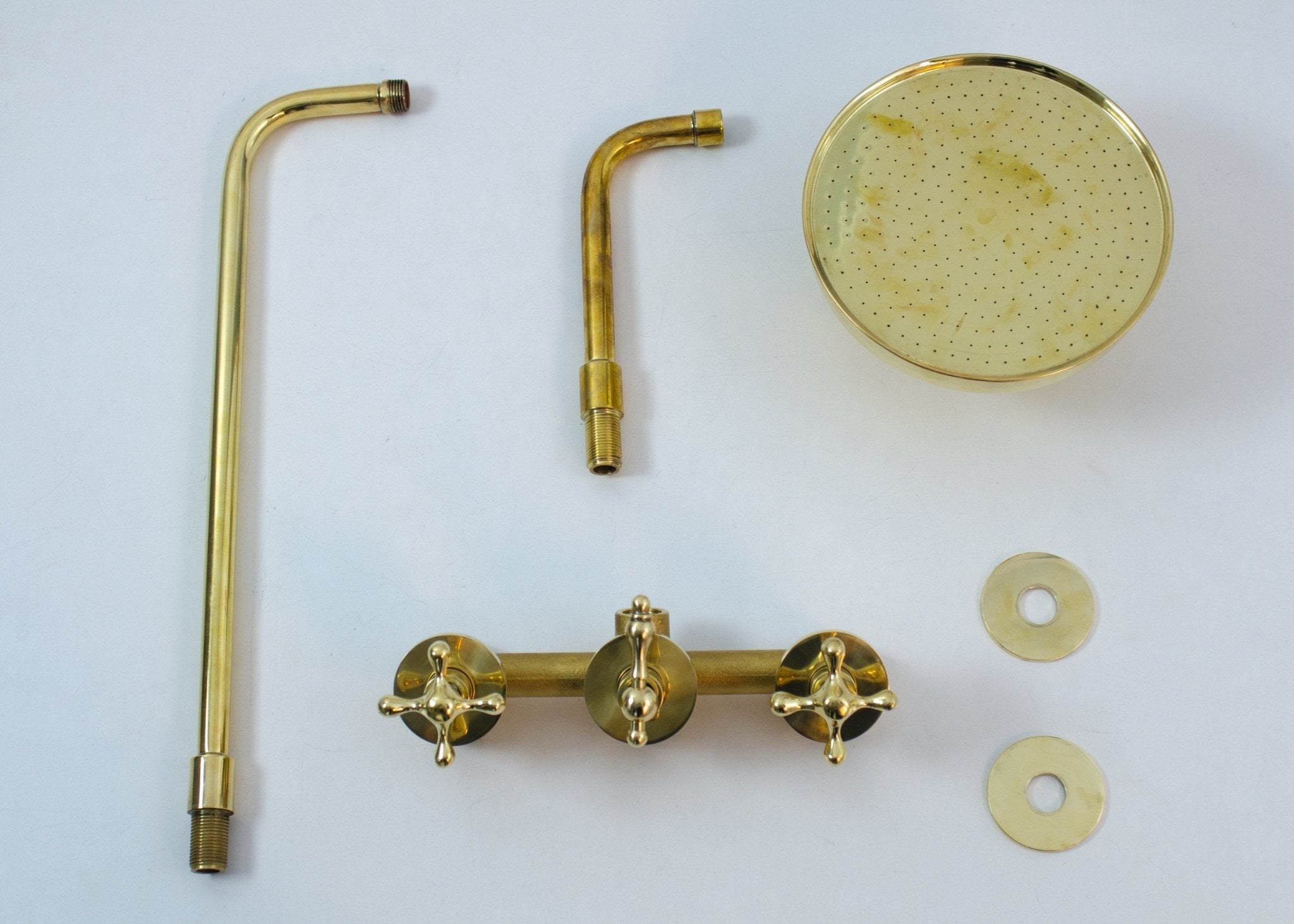 Antique Brass Shower Fixtures - Brass Shower Set