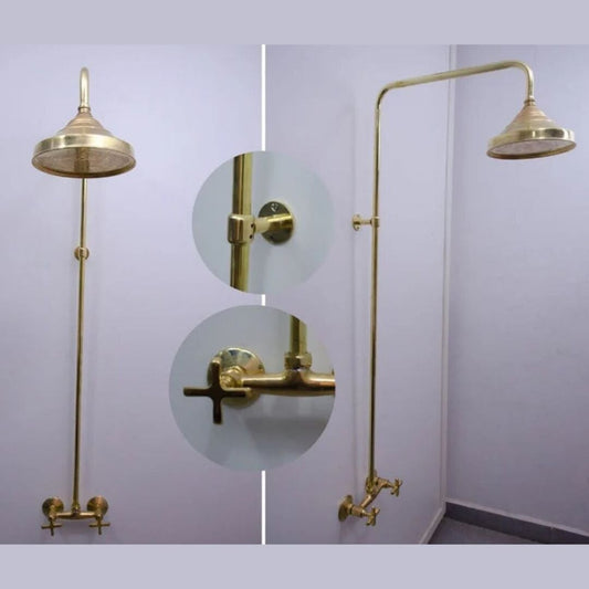 Antique Brass Shower Fixtures -  Brass Shower System