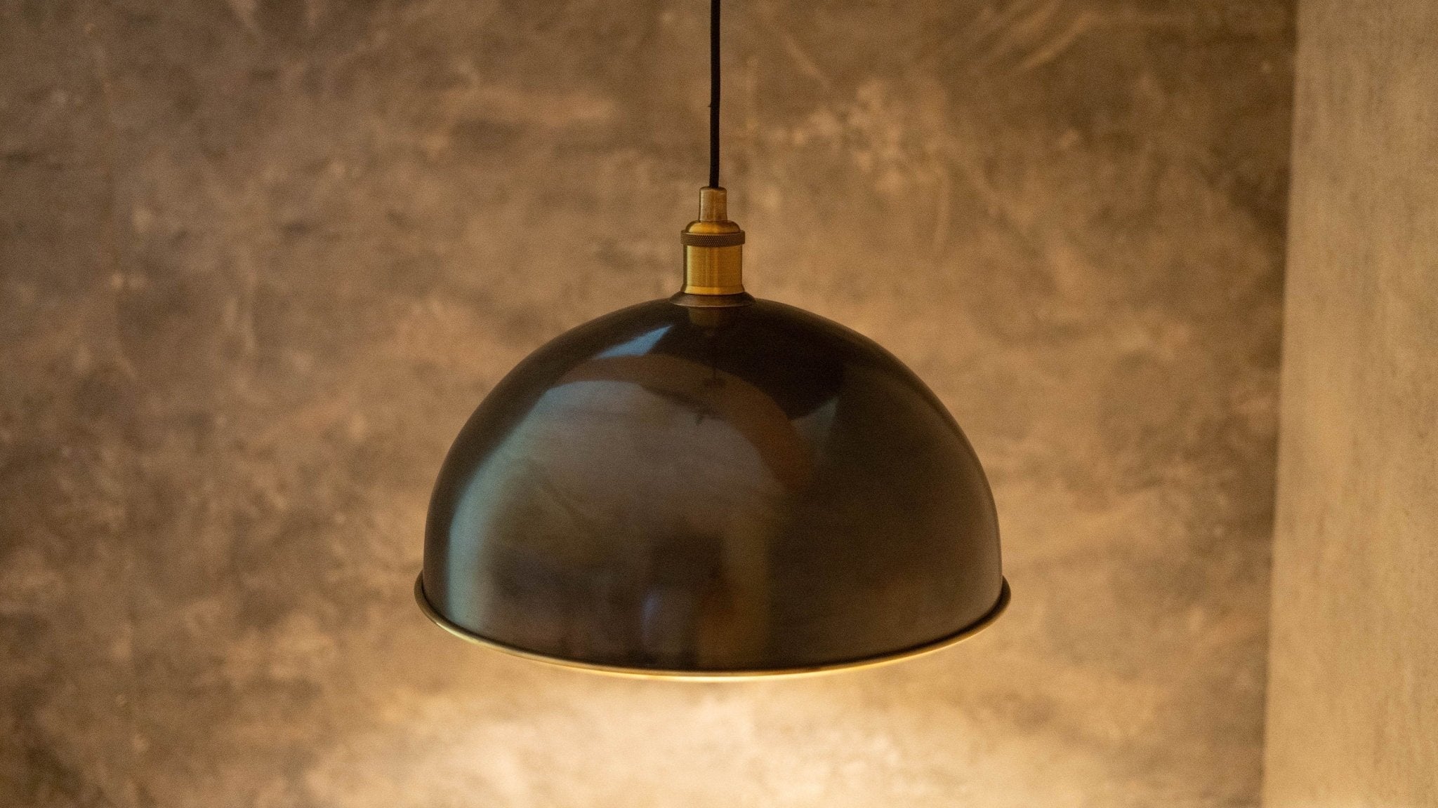 Antique Bronze Pendant Light, Bronze Dome Pendant, Antique Ceiling Lampshade