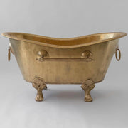 Solid Brass Clawfoot Bathtub – Freestanding Vintage Tub