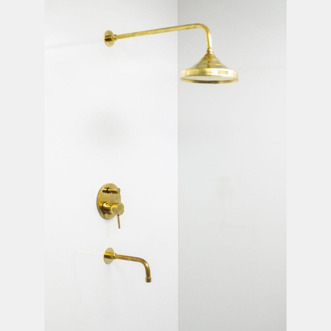 Brass shower - Antique Brass Shower Fixtures