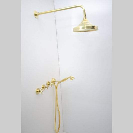 Brass Shower Fixtures - Dual Shower Head