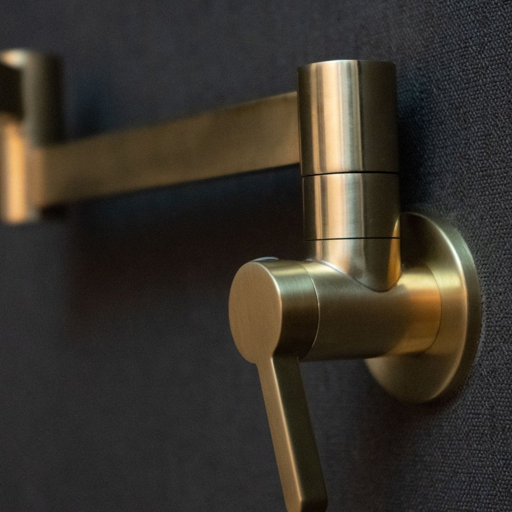 Brushed Brass Pot Filler Faucet