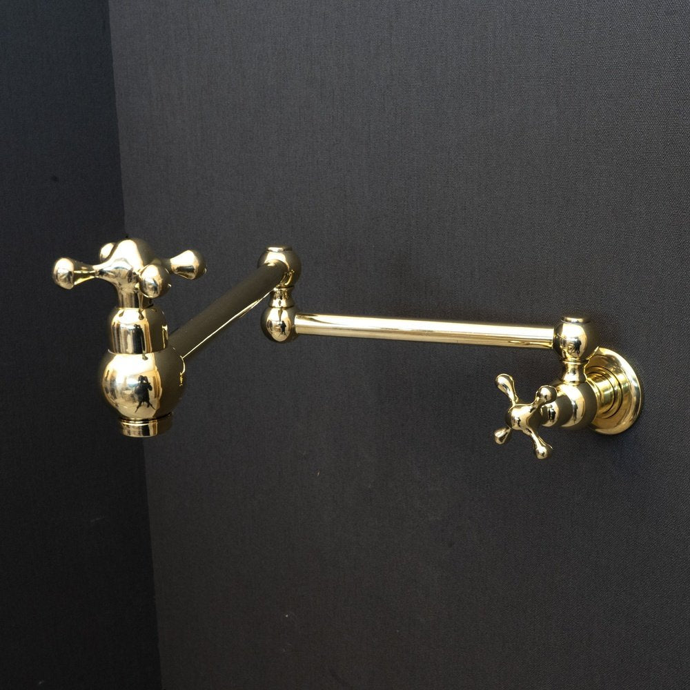 Unlacquered Brass Cross Pot Filler