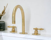 Widespread 3 Holes Solid Unlacquered Brass Faucet