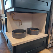 Elegant Unlacquered Brass Stove Pot Filler for Effortless Cooking