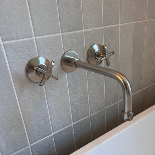 Brushed Nickel Wall Mounted Faucet