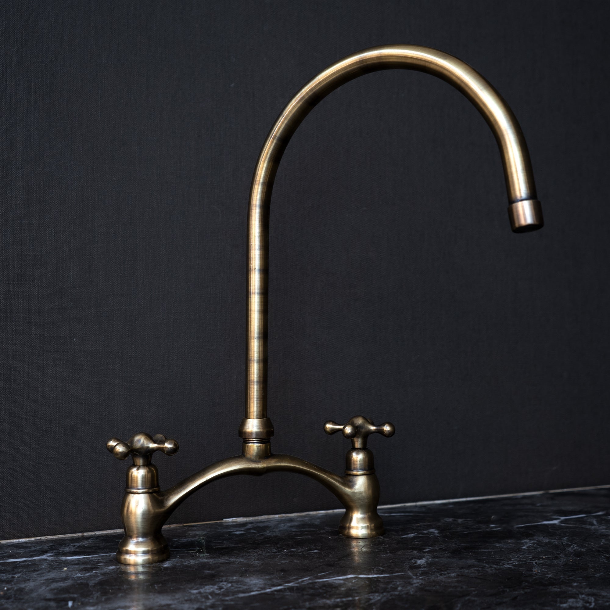 Oil Rubbed Bronze Kitchen Bridge Faucet Vectorian Style