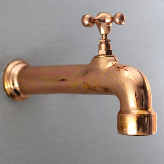 Traditional Tub Filler, Copper Finish Faucet, Handmade Vintage Water Tap