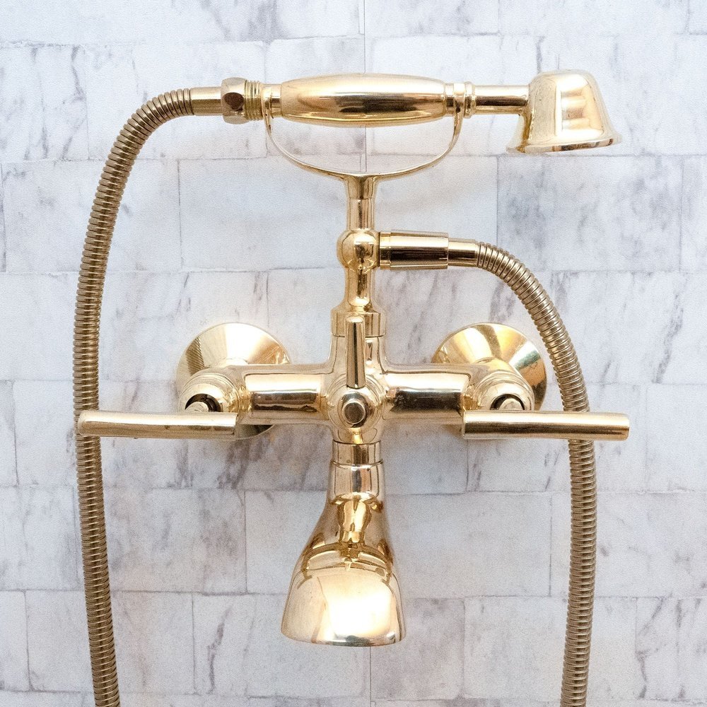 Unlacquered Brass Bath Tub Filler